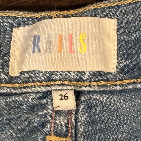 Rails The Atwater Slouchy Straight Patchwork Denim Jeans - size 26 - Picture 4 of 8